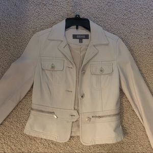 Lamb skin leather coat